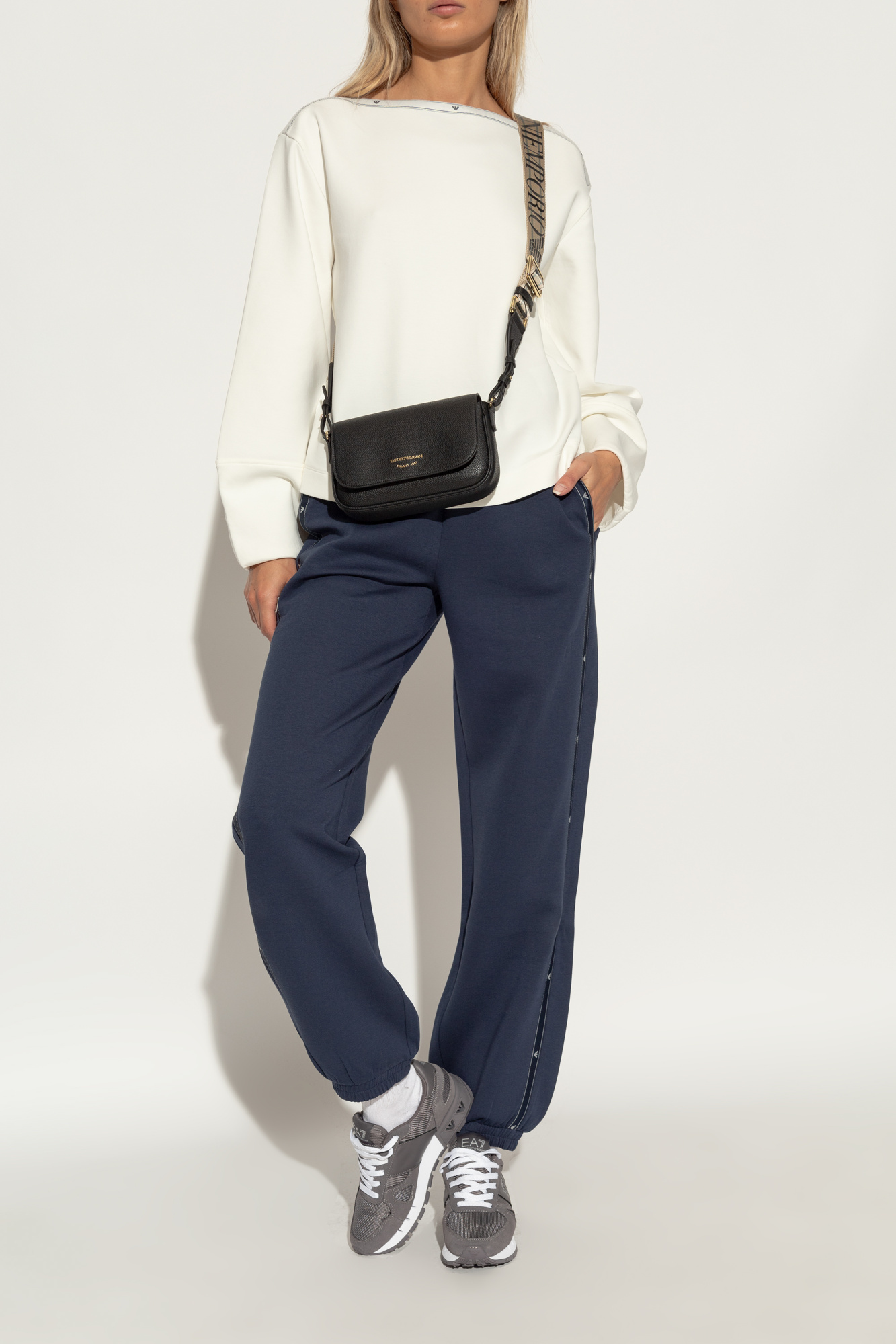 Grey Sports shoes with logo EA7 Emporio Armani - Vitkac Italy